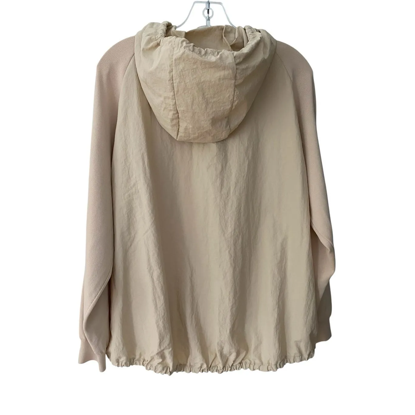 Elliott Lauren Cream Hooded Full Zip Knit Sleeve Jacket NWT Sz XL - Image 4