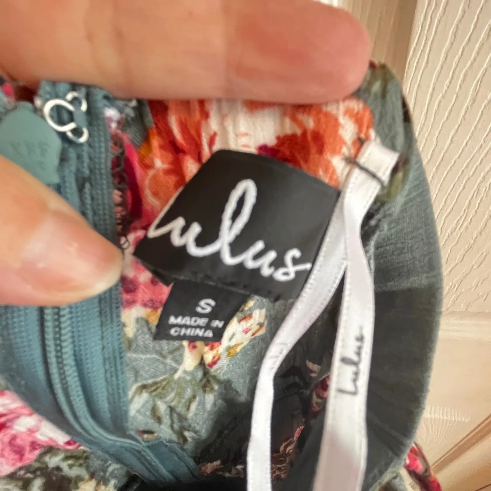 Lulus  Maxi Dress Floral Print Sage Green Pink White Smocked Straps Small Fairy - Image 9