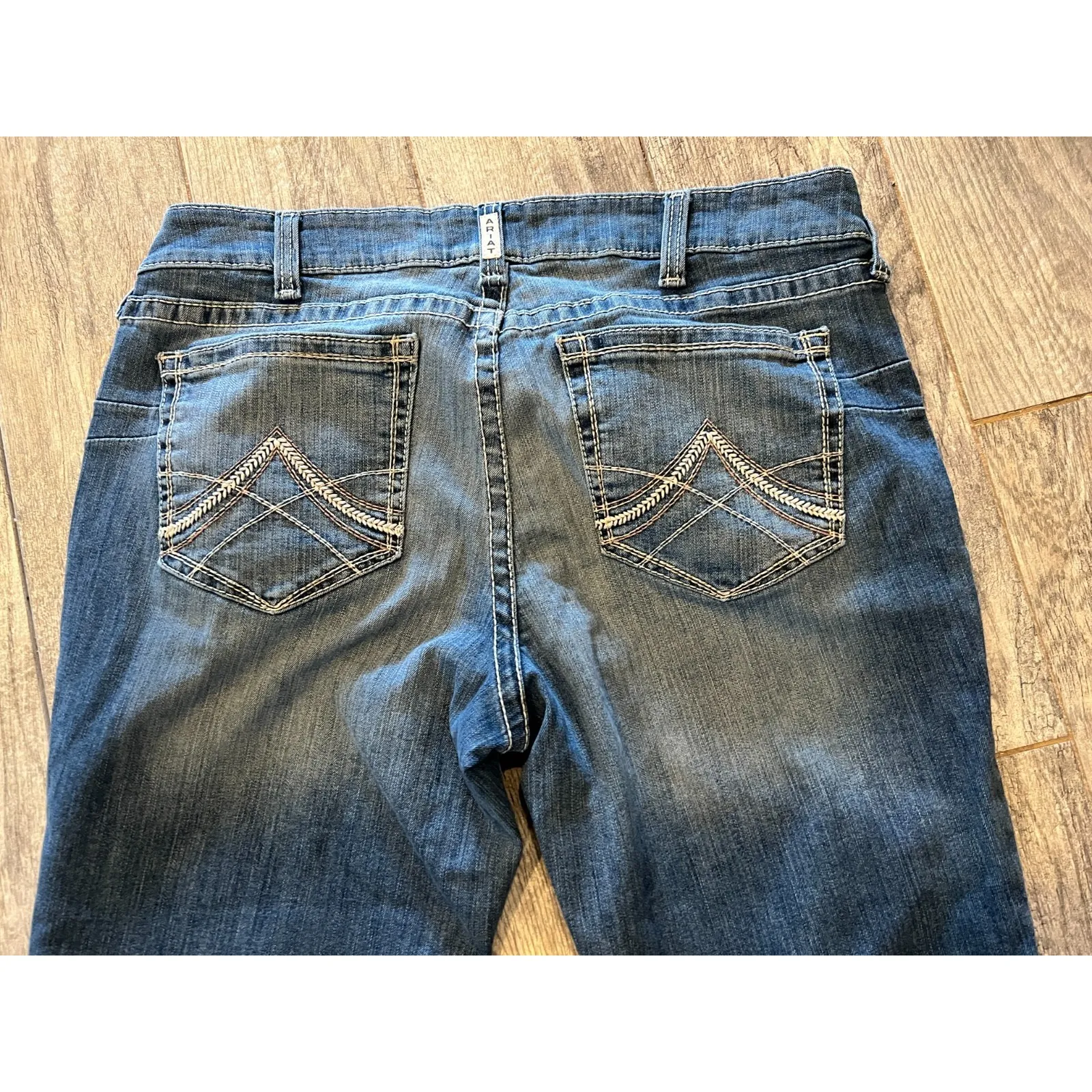 Ariat Real Denim Jeans size 34R 34 Regular Mid‎ Rise Straight Leg Western Womens - Image 5