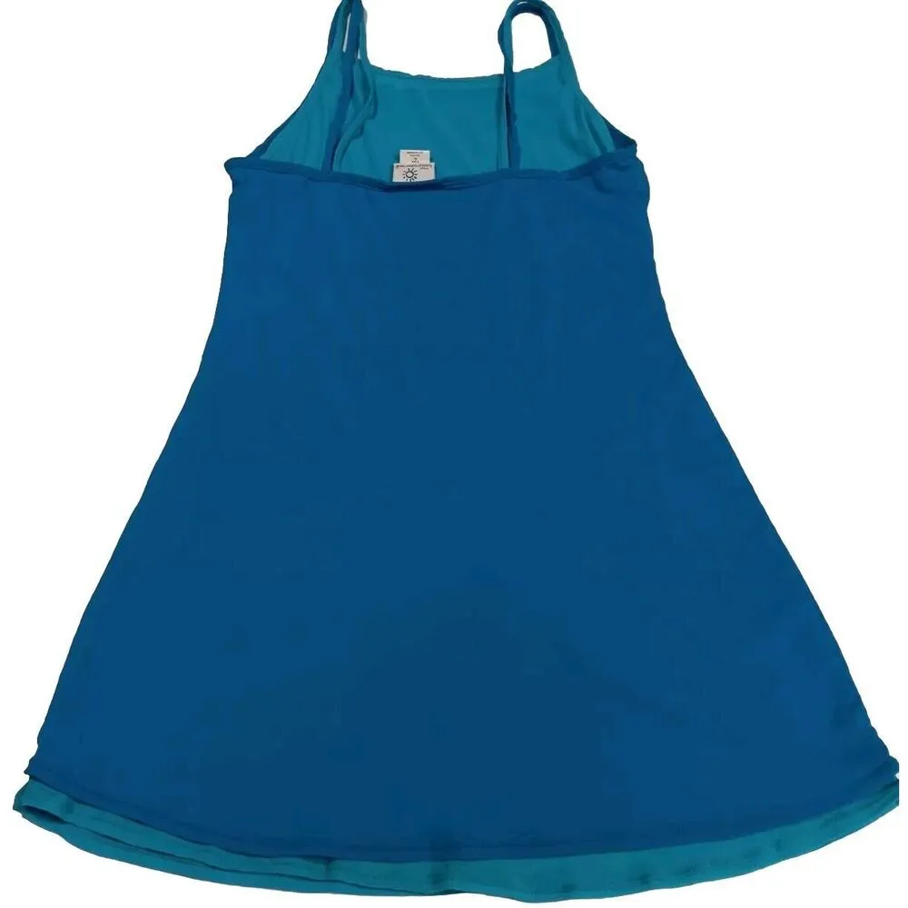 Vintage Y2K 90s Baby Streetwear Strappy Layered Slip Dress Large Blue - Image 2