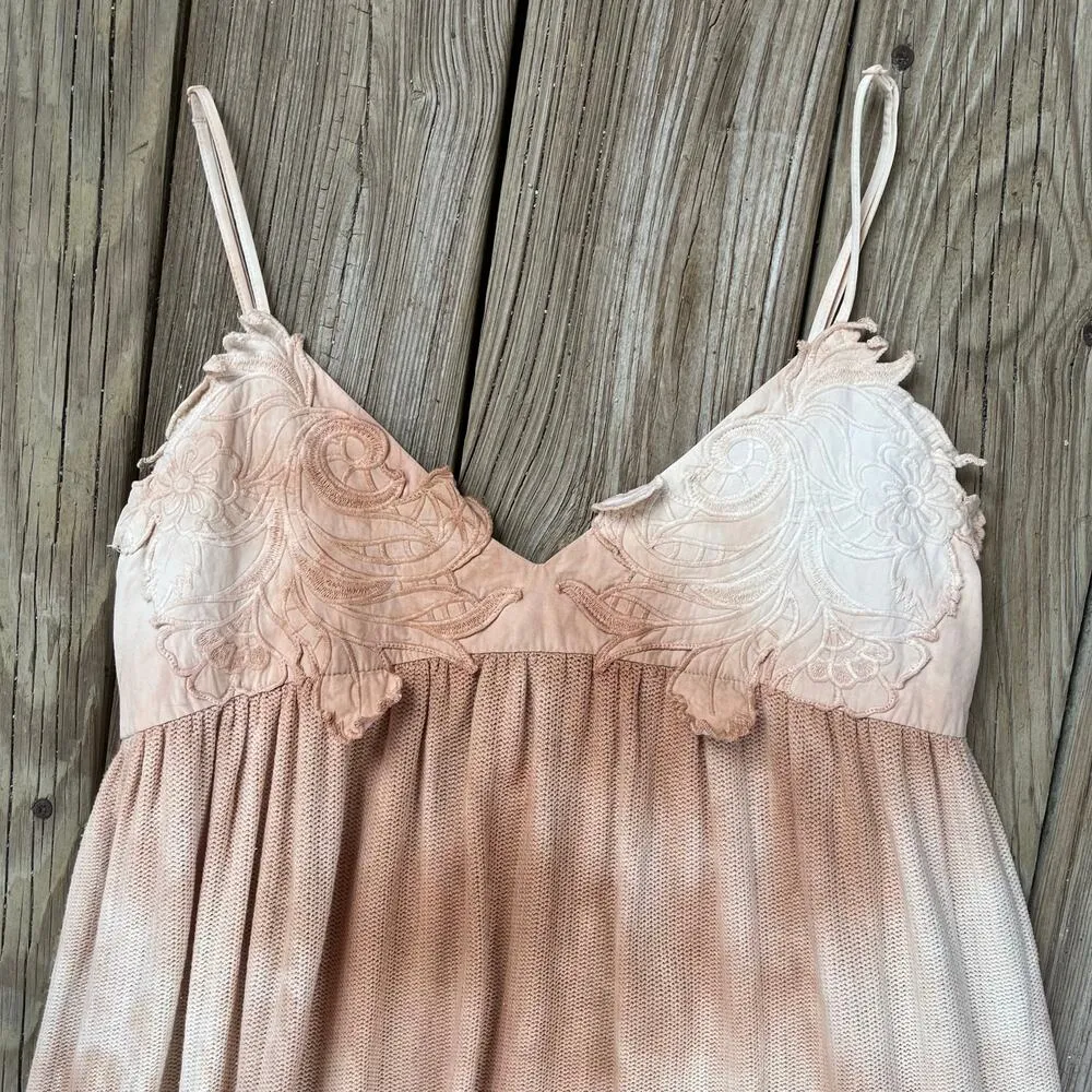 Zara Women's Pink Tie Dye Sleeveless Maxi Dress Size S - Image 5