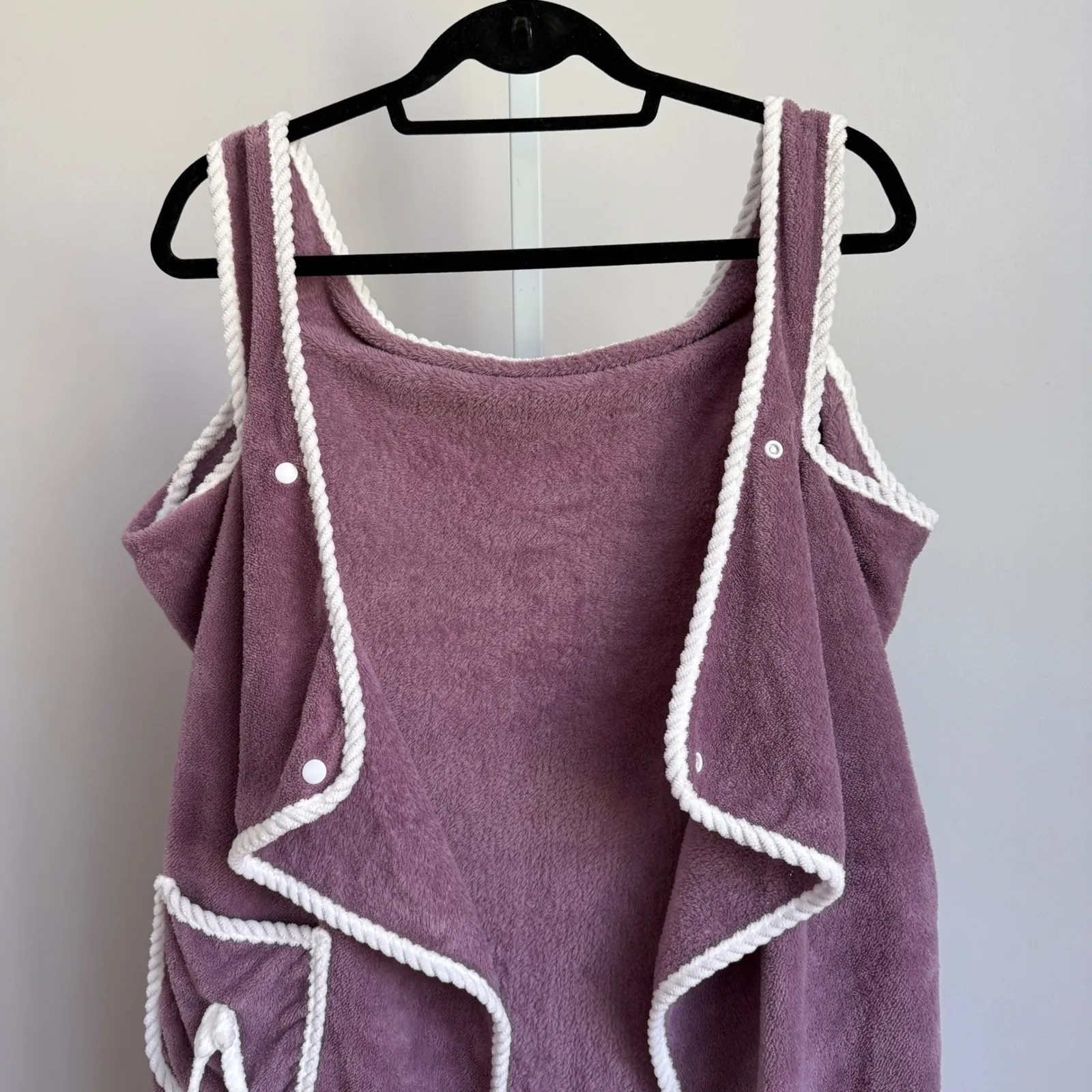Cardigan sleeveless Purple cottage cherry cloth open floaty‎ cardigan sz L Size L - Image 2