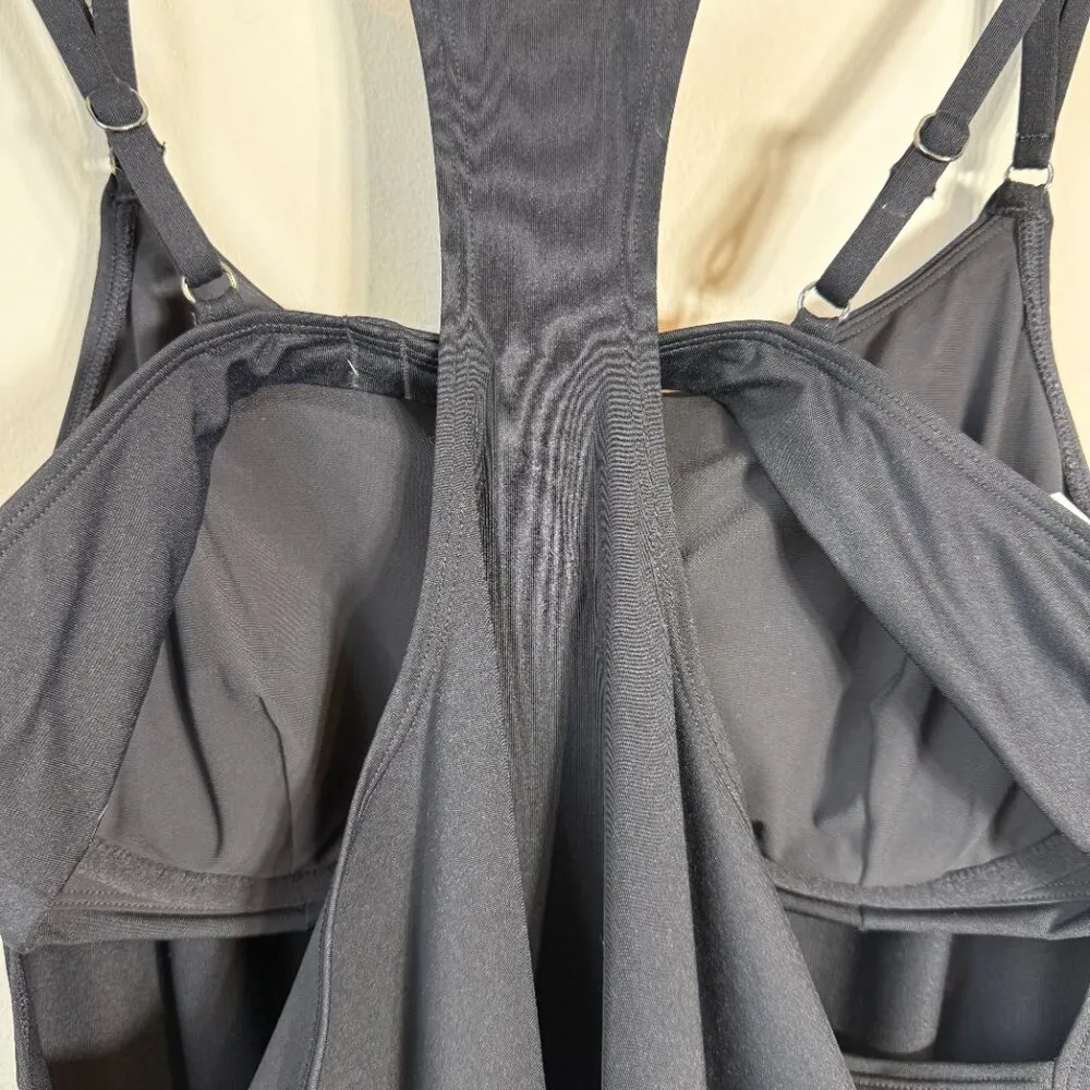 Athleta Seascape Bra Cup Tankini Top Women's 38B/C Black Swimsuit UPF 50+ Beach - Image 13