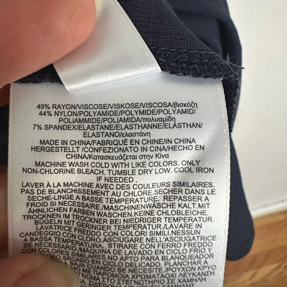 Brooks Brothers Dress Women Navy Blue Sheath Cap Sleeve Stretch - Image 5