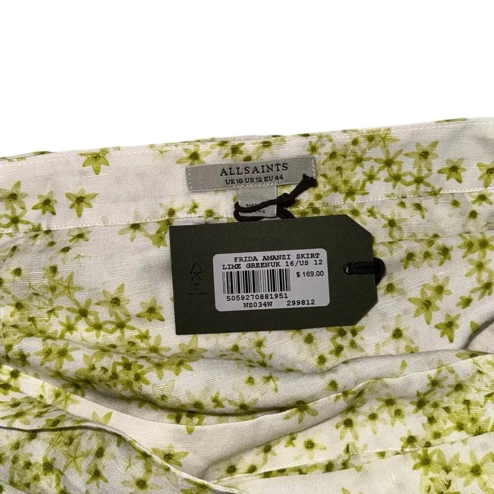 NWT! All Saints Frida Floral Bloomcore Amanzi Printed Skirt - Size 12 - Image 16