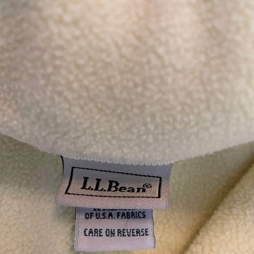 L.L. Bean Yellow 1/4 Zip Fleece Sweater Size XL - Image 4