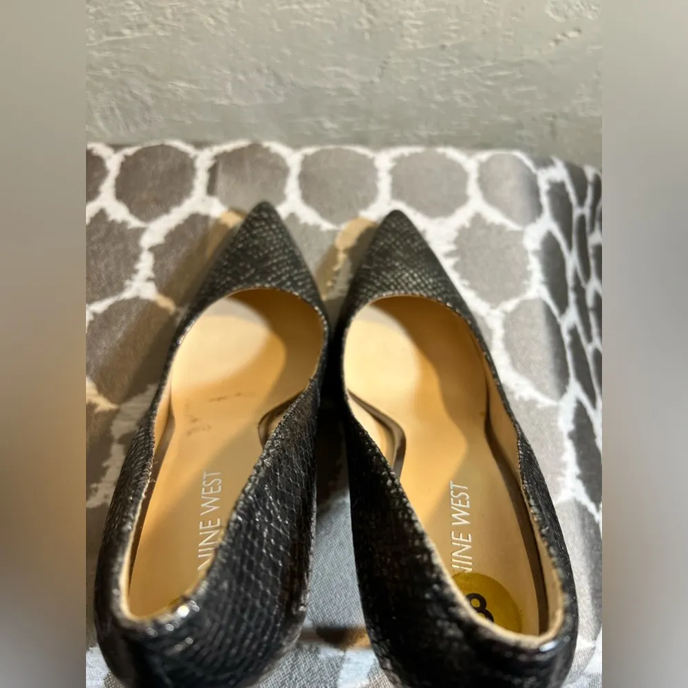 Women’s heels by Nine West, metallic skin, 8M,     Beautiful in great condition - Image 9