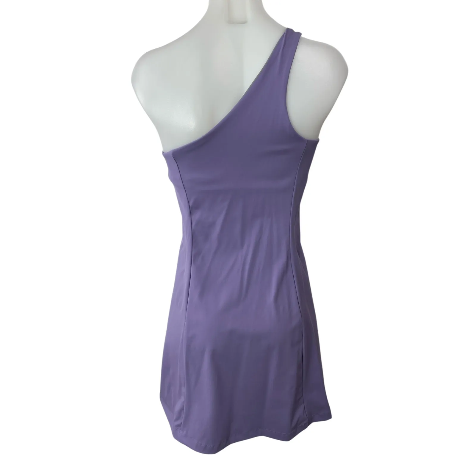 Outdoor Voices Purple Sleeveless One Shoulder Mini Athletic Activewear Dress M - Image 2