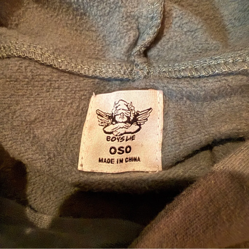 Boys Lie Read Me V3 OSO Oversized Hoodie Size‎ One Size Teal Graphic Streetwear - Image 5