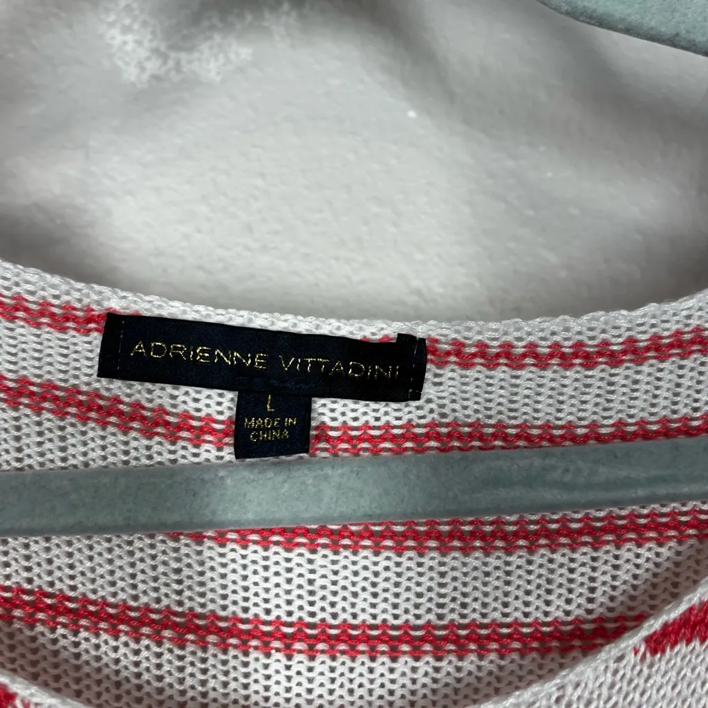 Adrienne Vittadini Capri Striped Knit Sweater Size Large - Image 11