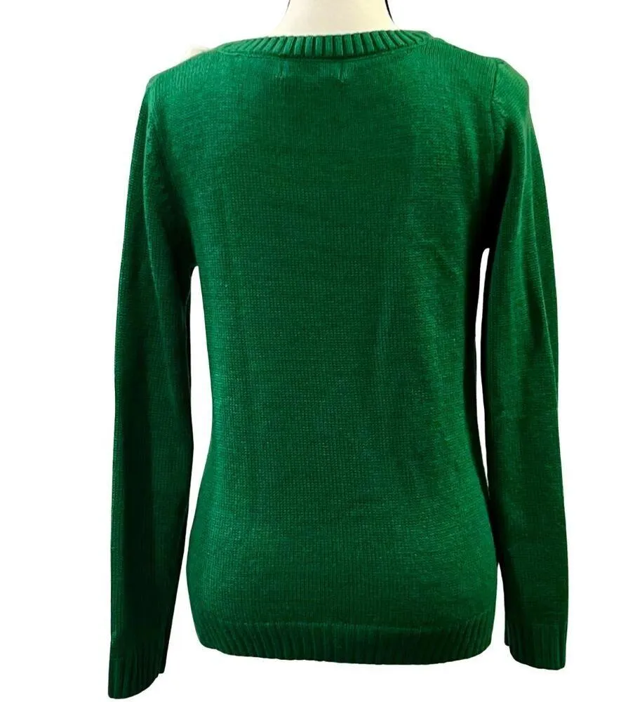 Carolyn Taylor Woman's Santa Christmas Sweater Size M - Image 2