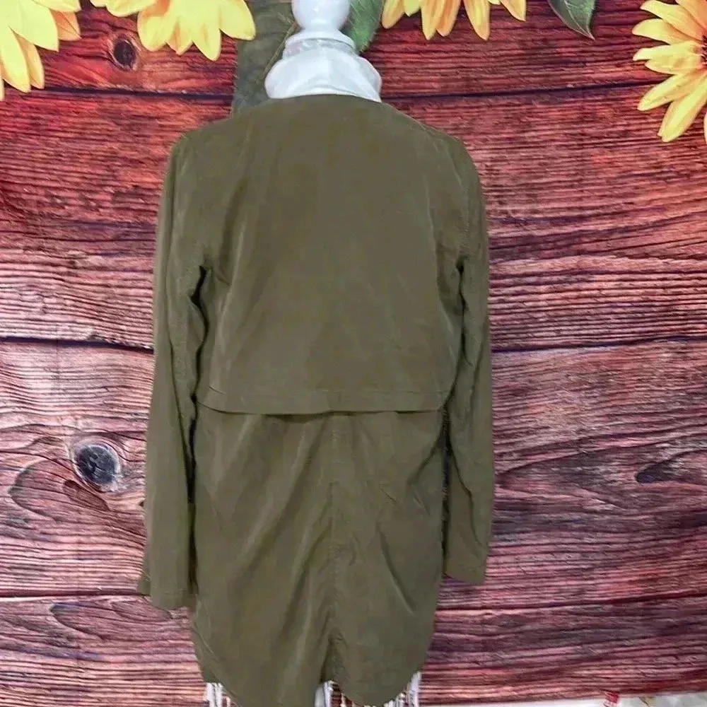 Dynamite  Olive Green Open Front Jacket - Image 4