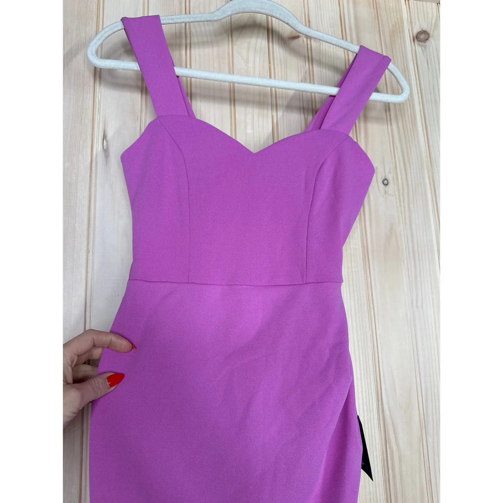 NWT Lulus Always Beautiful Rose Pink Sleeveless Tulip Midi Dress Cocktail Sz XS - Image 5