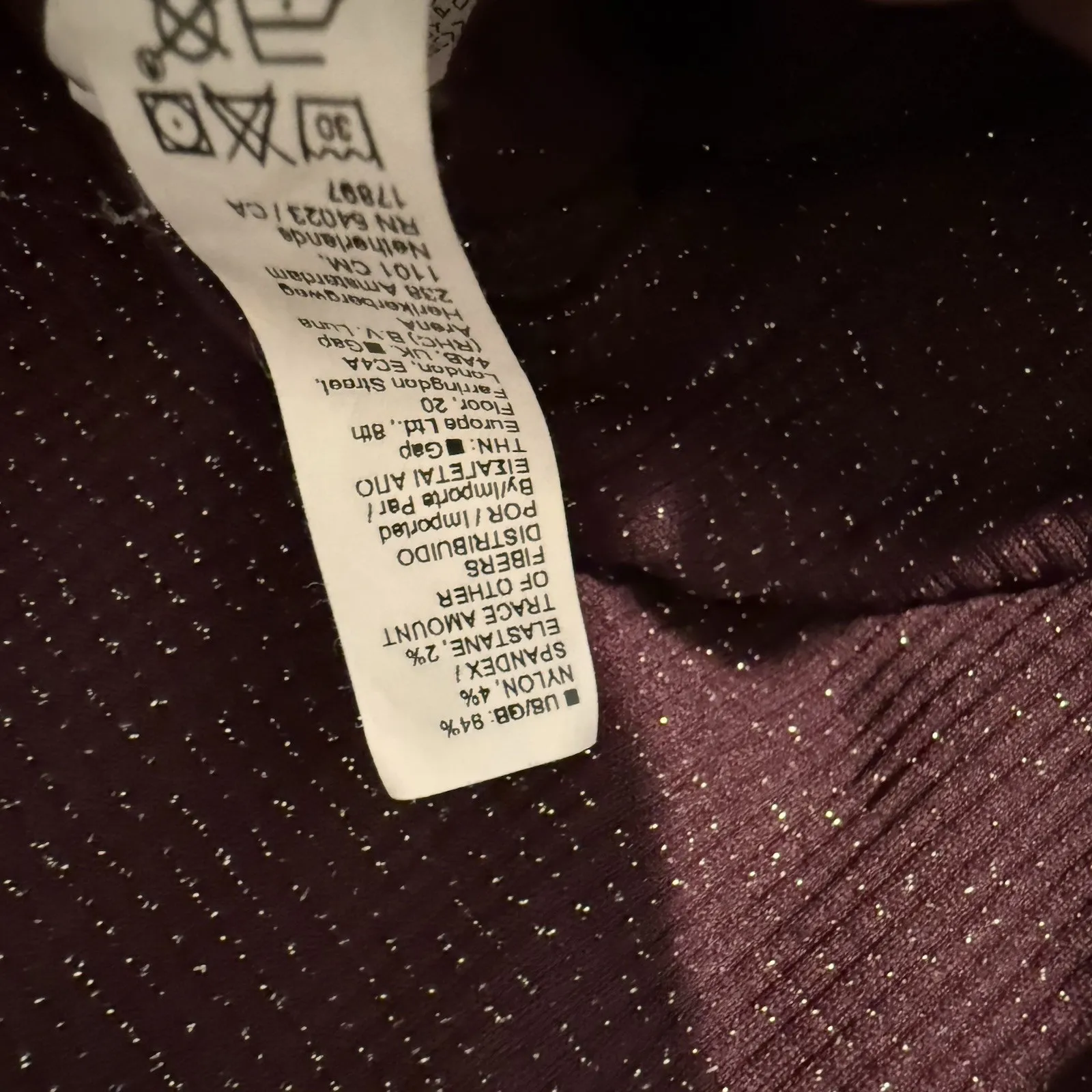 Athleta Momentum Seamless Racerback‎ Tank Top Womens S Spiced Cabernet Sparkle - Image 4