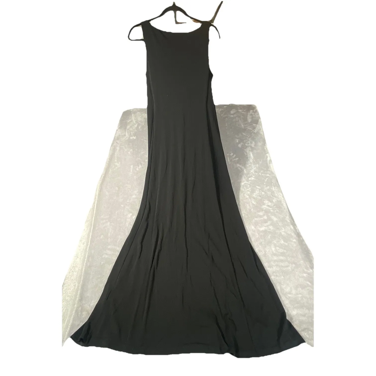 Ralph Lauren Black Sleeveless Maxi Dress Medium Classic Evening Slimming Staple‎ - Image 2