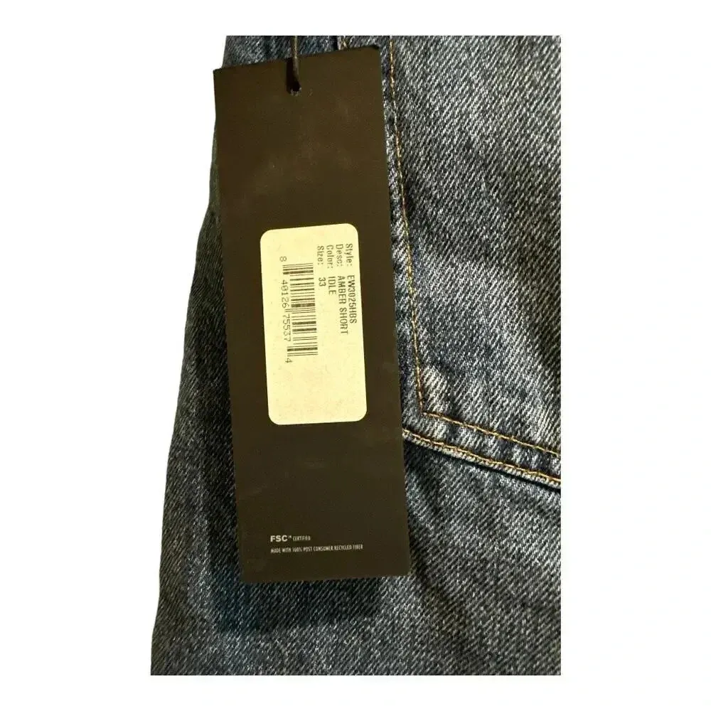 NWT‎ Edwin Amber Denim Shorts Blue Size 33 - Image 4
