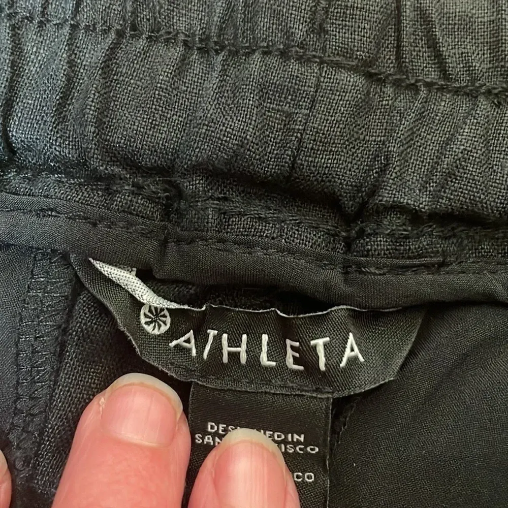 Athleta Cabo 100% Linen 4” Short Black size 14‎ NWT - Image 6