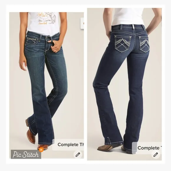 Ariat Real Low Rise Rosy Whipstitch Jeans - Image 2