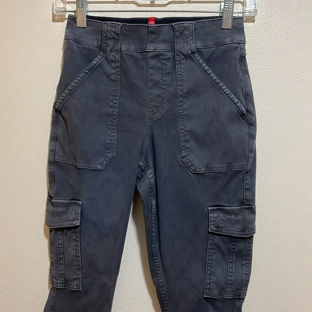 Spanx Stretch Twill Ankle Cargo Pocket Pants Dark Gray Grey Size Small Petite - Image 6