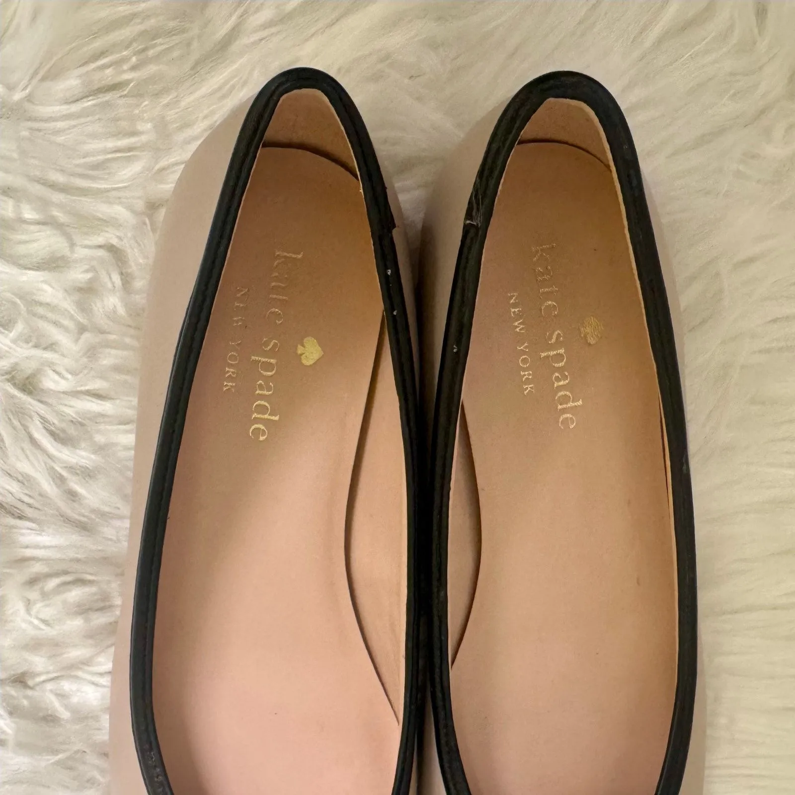 Kate Spade Kait Leather Ballet Flat Sz 6.5 Logo Quiet Luxury neutral minimalist - Image 7