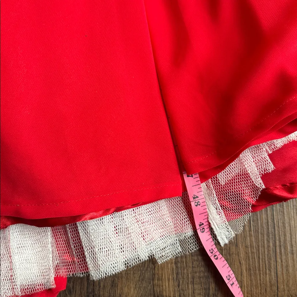 Wow prom&pageant Strapless Red and Gold ,silver Dress Size 10 - Image 15