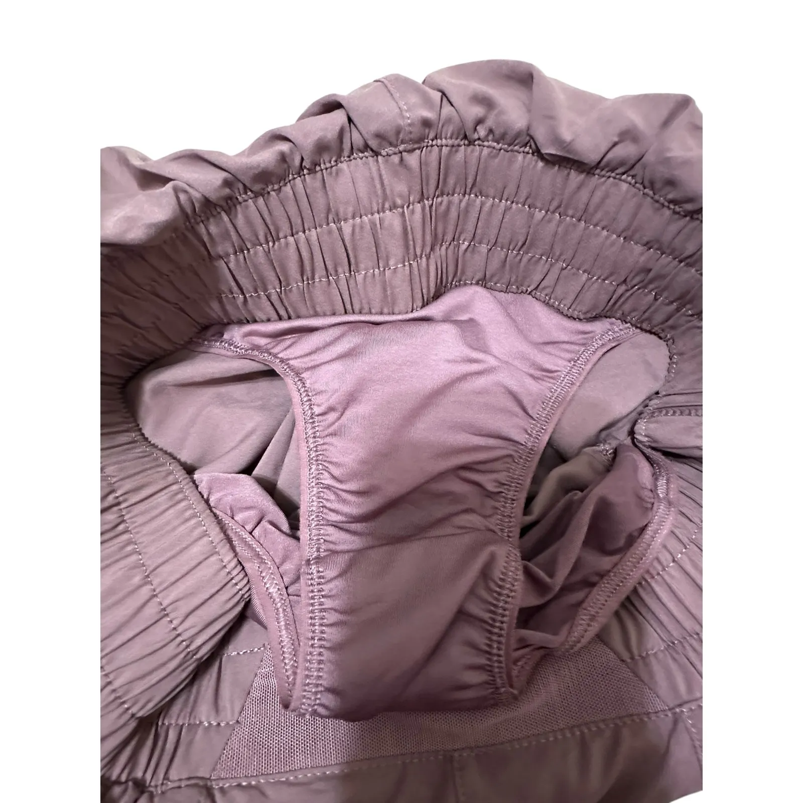 Nike Women's One Dri-FIT Mid-Rise Shorts 3 Smokey Mauve / Reflective Silv S‎ NEW - Image 5