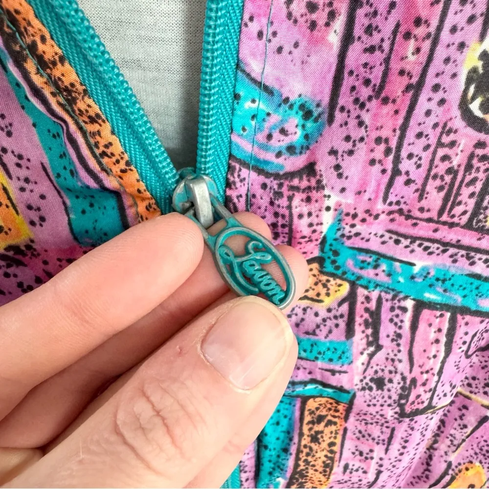 Vintage 80’s LAVON Women's Retro Bold Multi-colored Jacket PETITE MEDIUM - Image 4