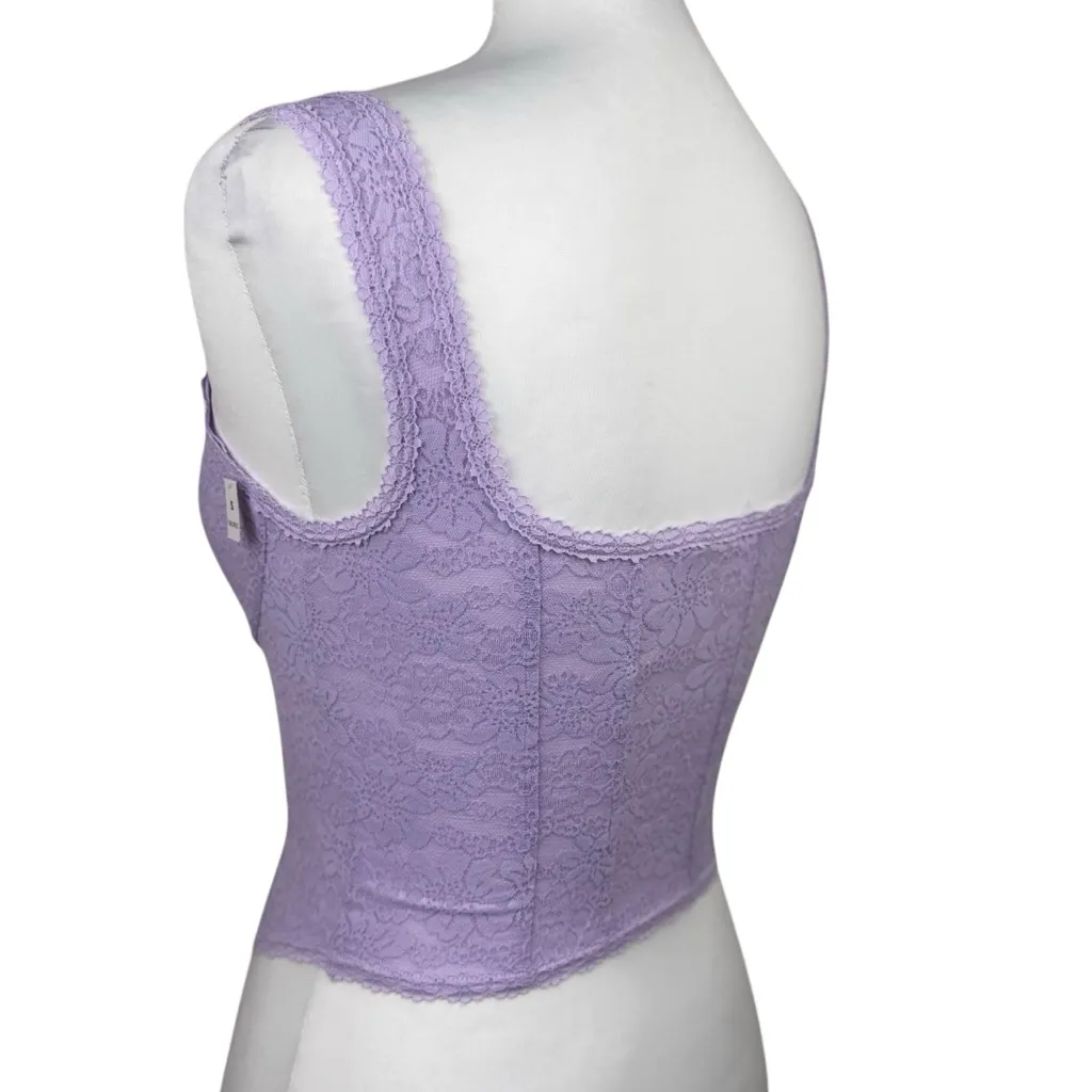 NWT PiNK Victoria’s Secret The Cinched Corset Lavender Lace Bralette Tank Top L - Image 8