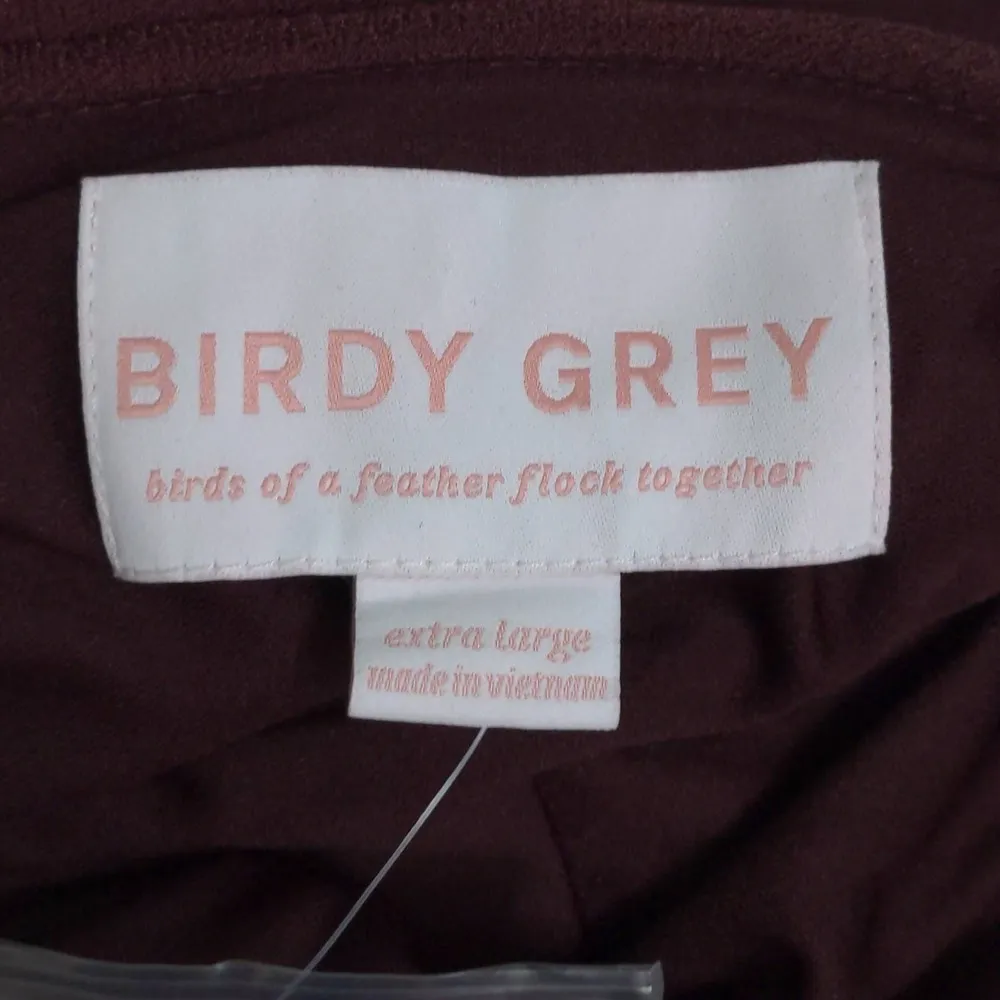 Birdy Grey Hannah Empire A Line Dress XXL Cabernet Red Solid Lined Maxi New - Image 7