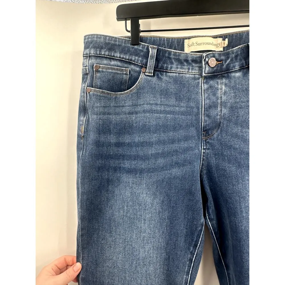 Soft Surrounding Medium Wash Straight Skinny Leg High Rise Jean Size XL - Image 3