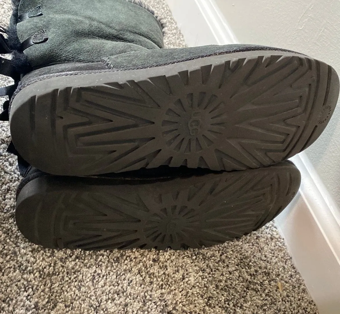 Black Bailey Bow Booties Size 8 - Image 13