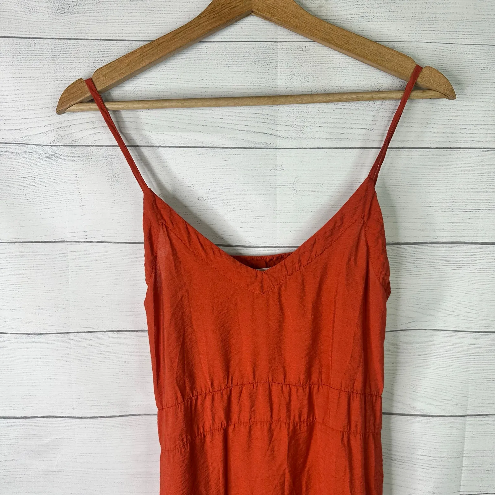 Lacausa Womens size Small Alma Slip Dress Burnt Orange la30124 - Image 4