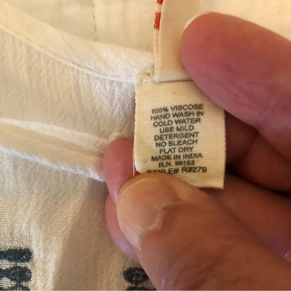 Anthropologie Raga Beaded Embroidered Bohemian Top. Size XS. - Image 10