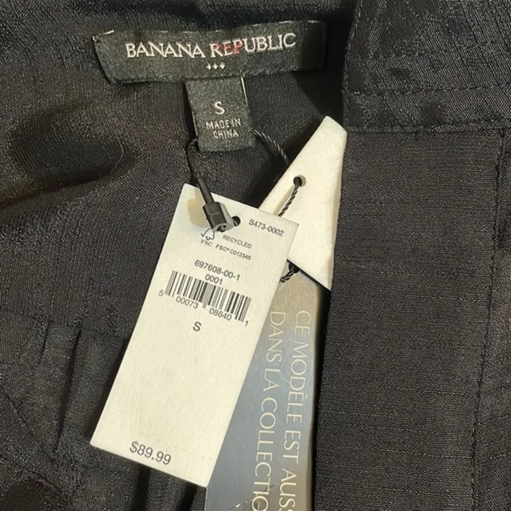 Banana Republic shirt dress black womens cuff long button sleeve NWT Sz small - Image 10