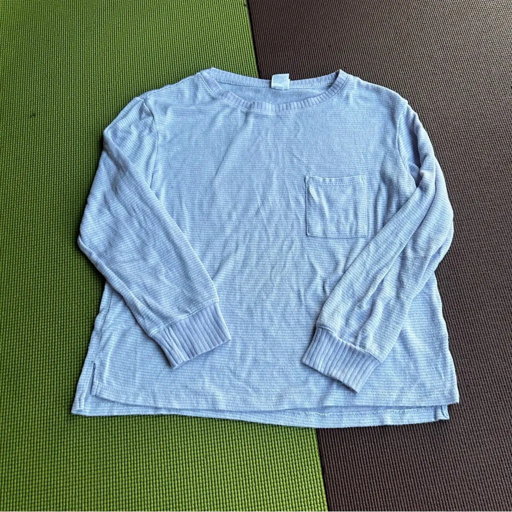 Stars above Women's Soft Lavender and white stripe Pajama Top - Image 3