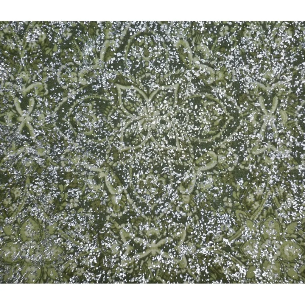 Emily Daniels Ladies Green Metallic Speckled 3/4 Sleeve Blouse Top Size L V - Image 8