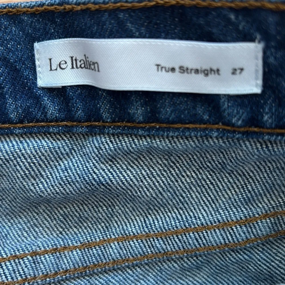 FRAME Le Italien High-Rise Straight Leg Jeans Vintage Blue Wash Size 27 DarkWash - Image 8