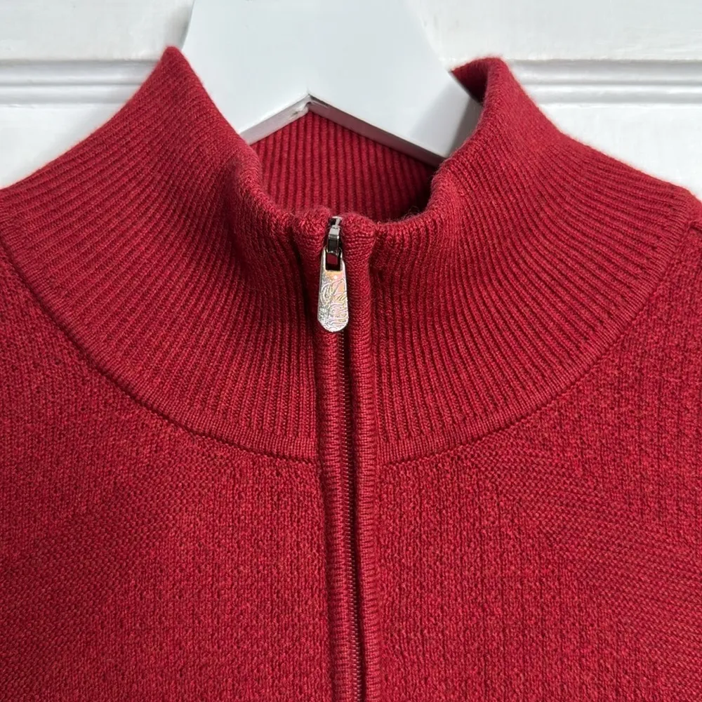 Tommy Bahama Red Pickford Cable Half Zip Knit Dress W1582 Sz S - Image 7