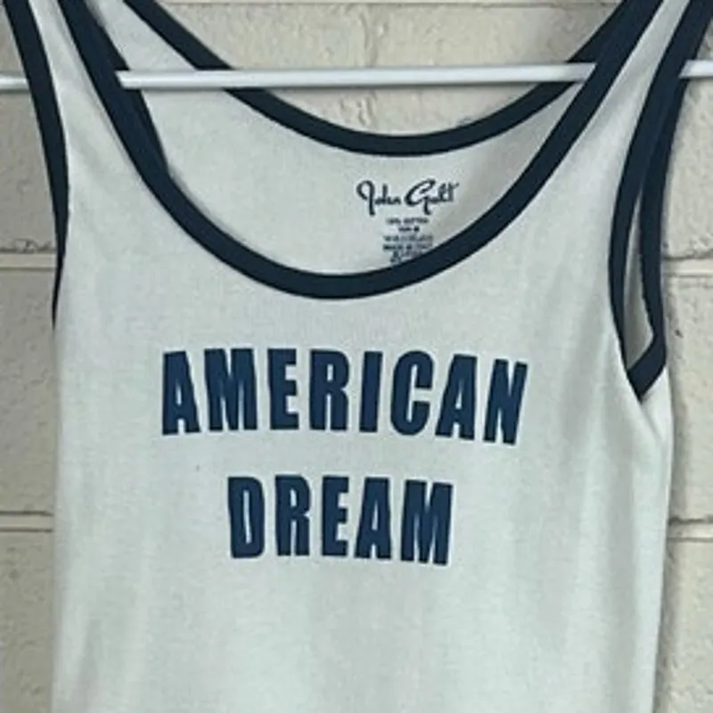 Brandy Melville John Galt American Dream White Tank one size - Image 7