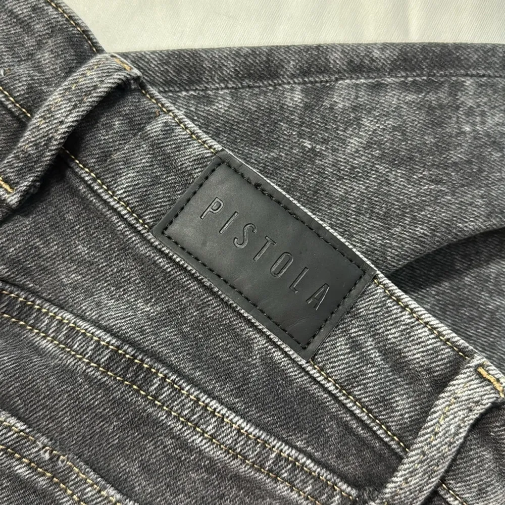 Pistola Lennon high rise crop boot cut size 26 black acid wash grunge emo core - Image 9