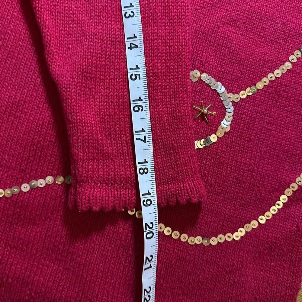 Vintage Kathie Lee Christmas garland ornament sweater xl Red - Image 8