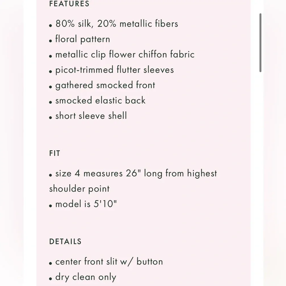 Kate Spade Floral Chiffon Shell Top - Image 4