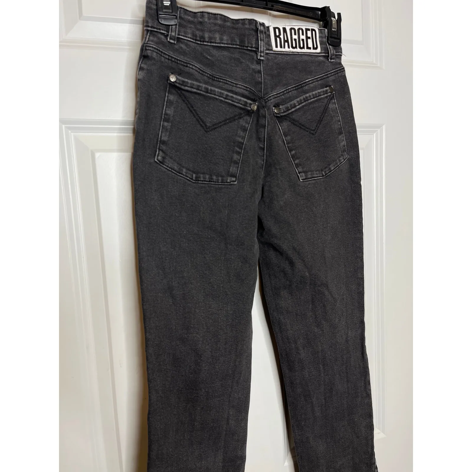 The Ragged Priest Lucky Cat Jeans Black Denim Size 24‎ Embroidered - Image 4