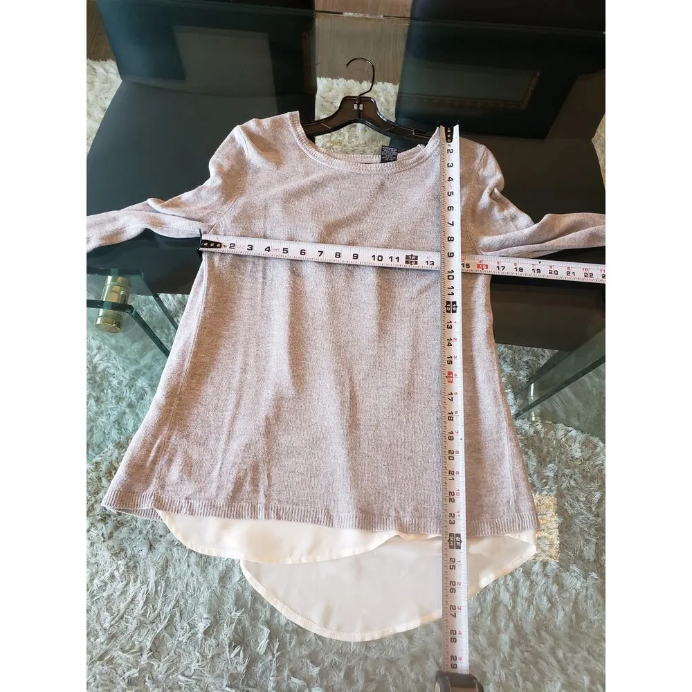 Verve Ami Sweater Womens Small Gray Rayon Aritzia Open Back Long Sleeve Pullover - Image 7