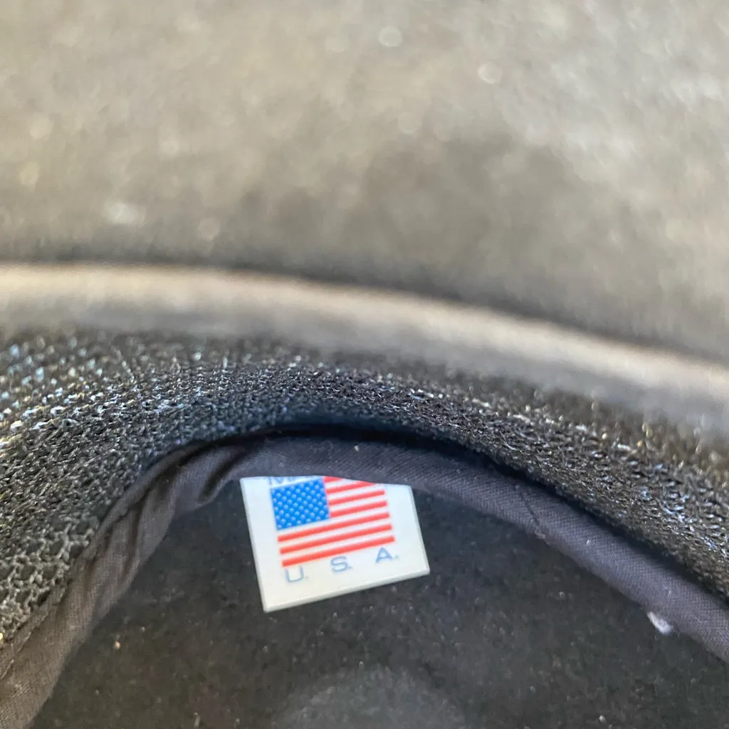 Monterey Bay Sirocco Black Mesh suede Cowgirl cowboy Hat w/ drawstring - Image 8