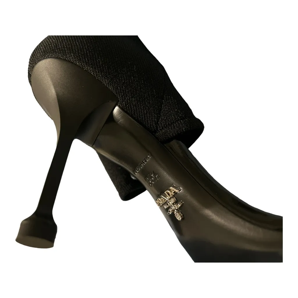 PRADA Black Neoprene Sock Open Toe
Heels Size 35.5‎ / US 5 - Image 9