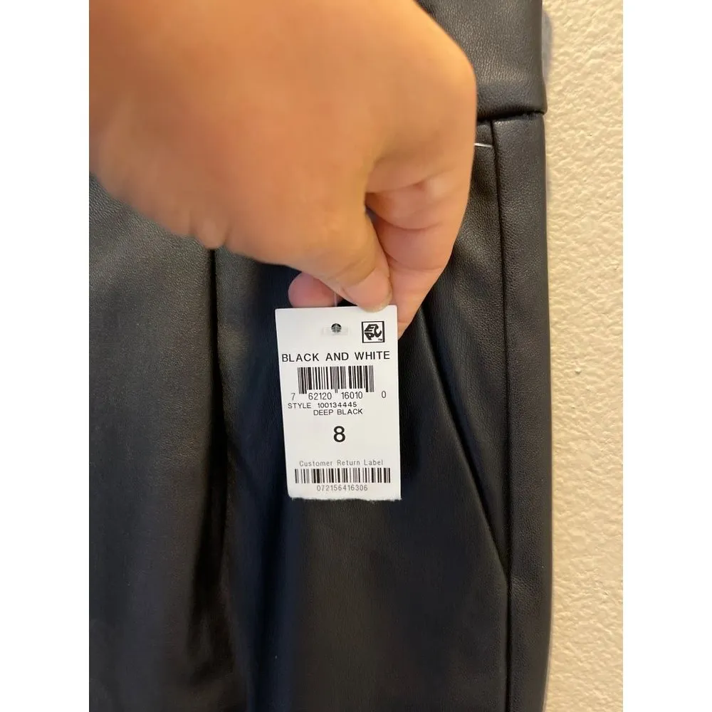 047 25 INC INTERNATIONAL CONCEPTS FAUX LEATHER PANTS CUT OUT 8 NWT - Image 4