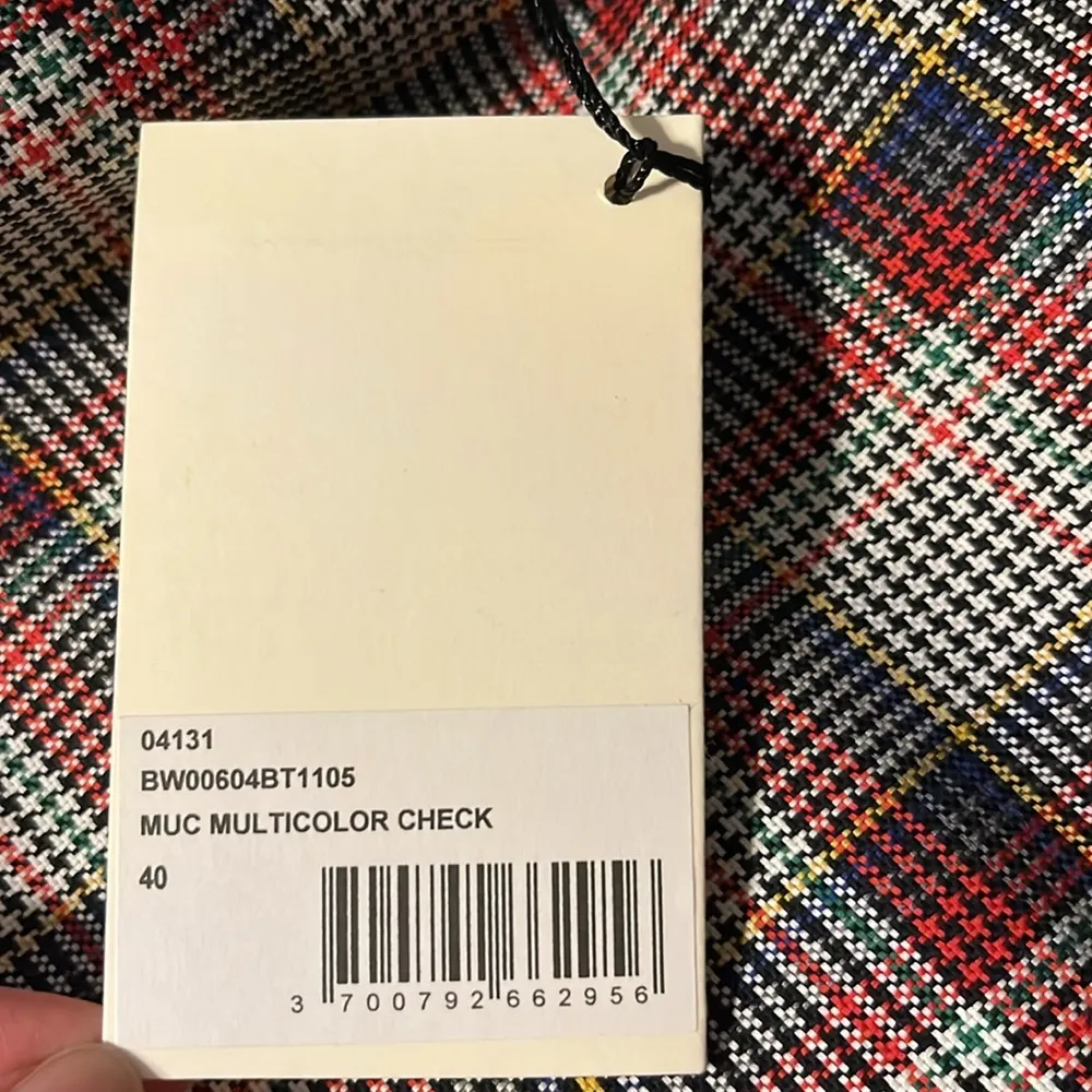 Maison Kitsune Multicolor Check Women’s Blouse Size 40 new Red - Image 12