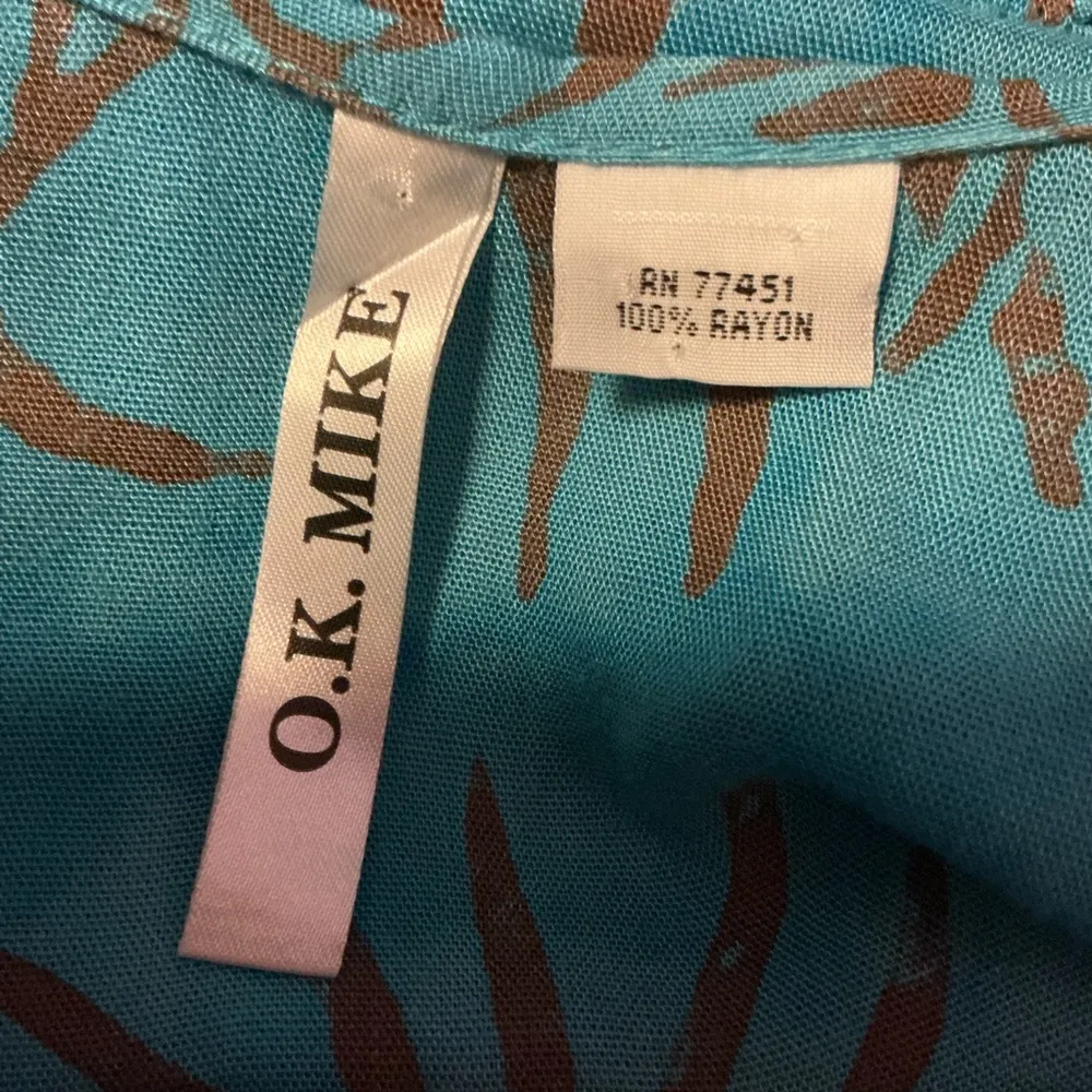 Vintage 90s tiered Beachy sundress Blue Size L - Image 2