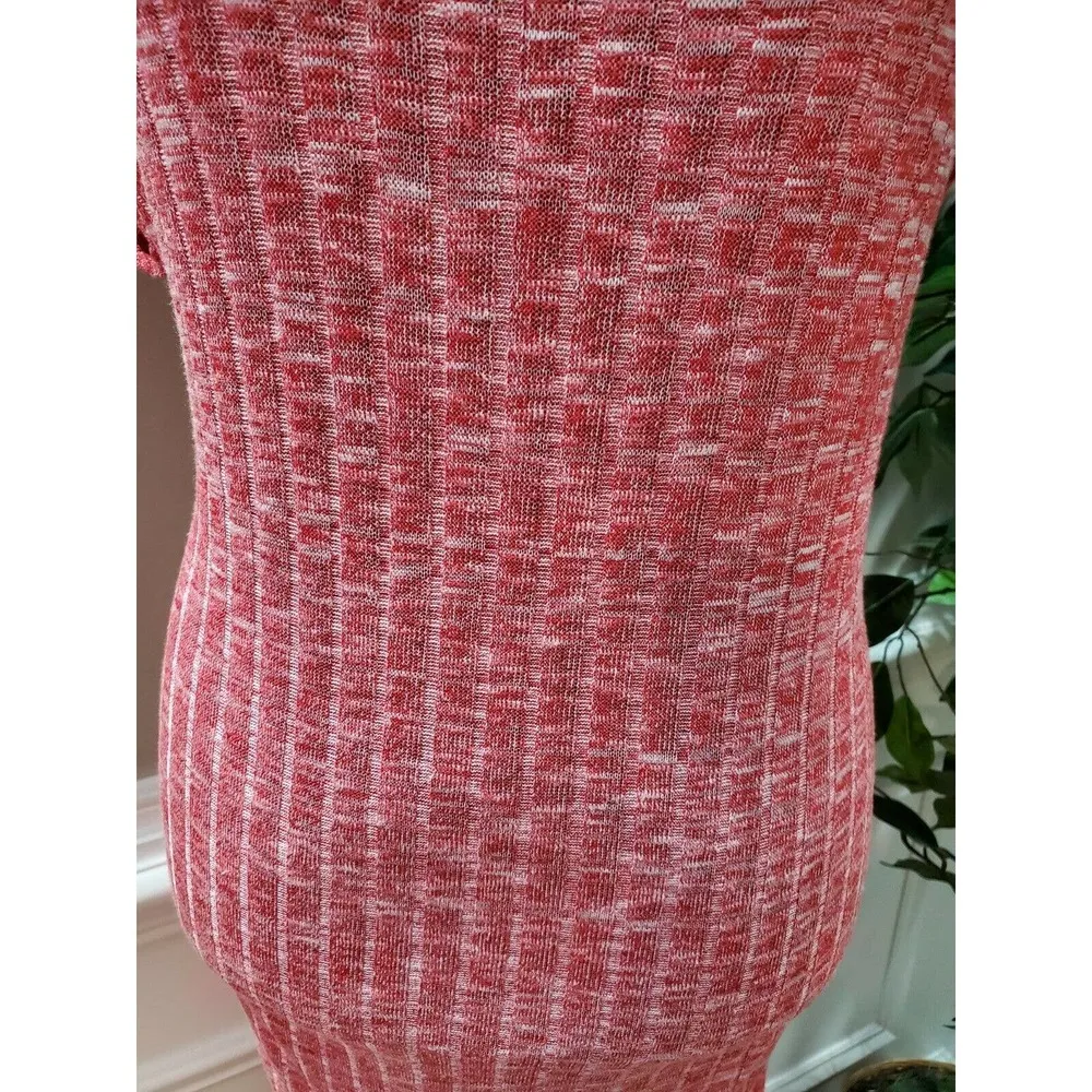 Espresso Women's Red Polyester Round Neck Short Sleeve Long Maxi Dress Size 2X - Image 3